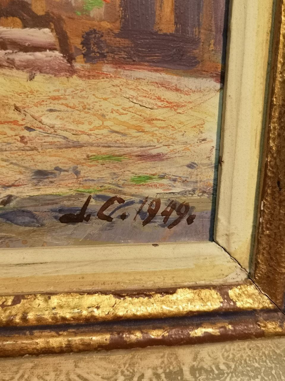 Gemälde: Ölgemälde, signiert, 1949 – Gebraucht aus Bern von Yunkom 4
