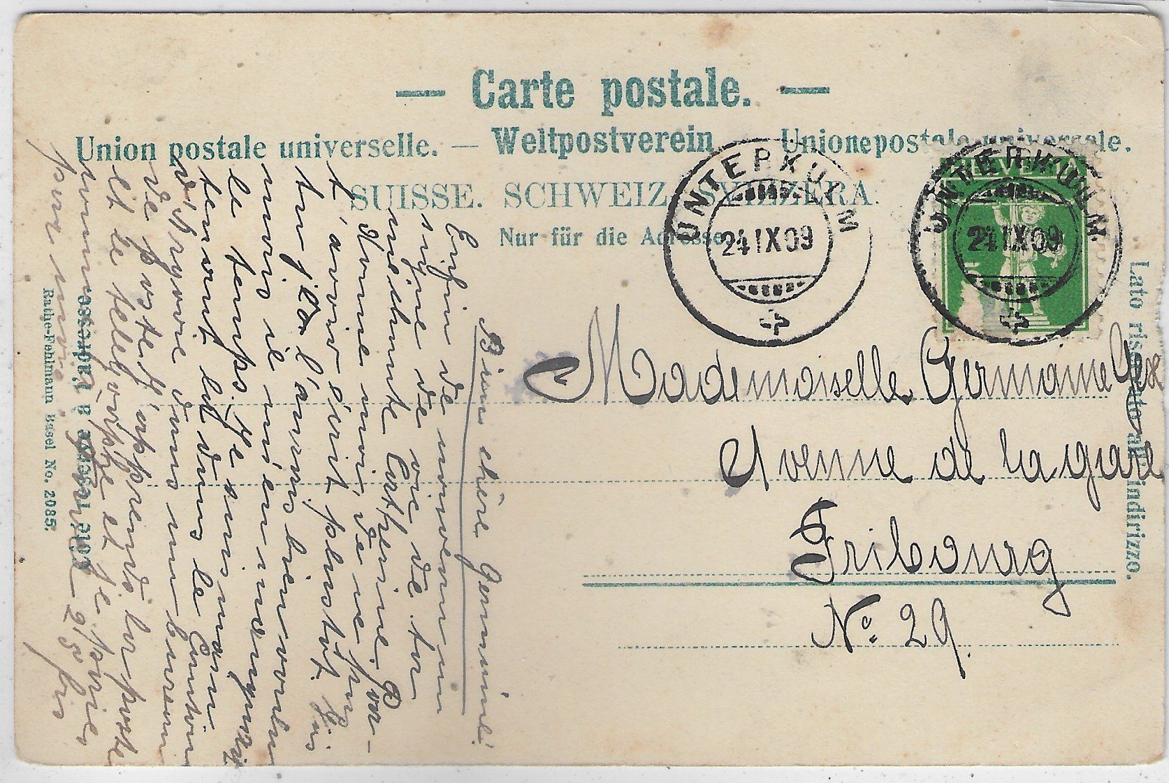 Cartoline postali: Unterkulm - Kirche – Usato da Ettingen venduto da Kartenplanet 1