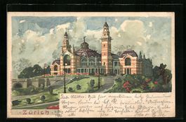 Zürich, Tonhalle mit Anlagen, 1901