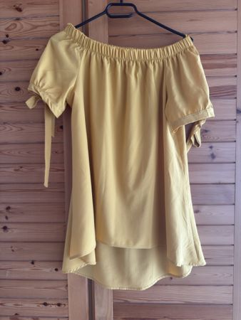 Sommerliches Piazza Italia Bluse, Gr. S/M, Senfgelb ☀️