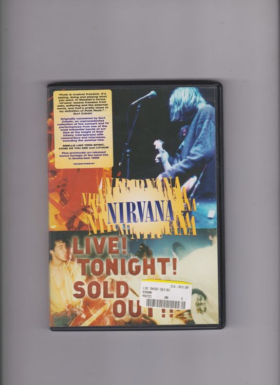 DVD Nirvana Live! Tonight! Sold Out!! (D'occasion) à Bex pour CHF 1.5 ...