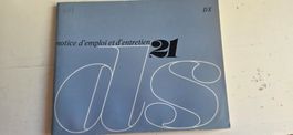 Notice originale d'emploi et entretien Citroën DS 21