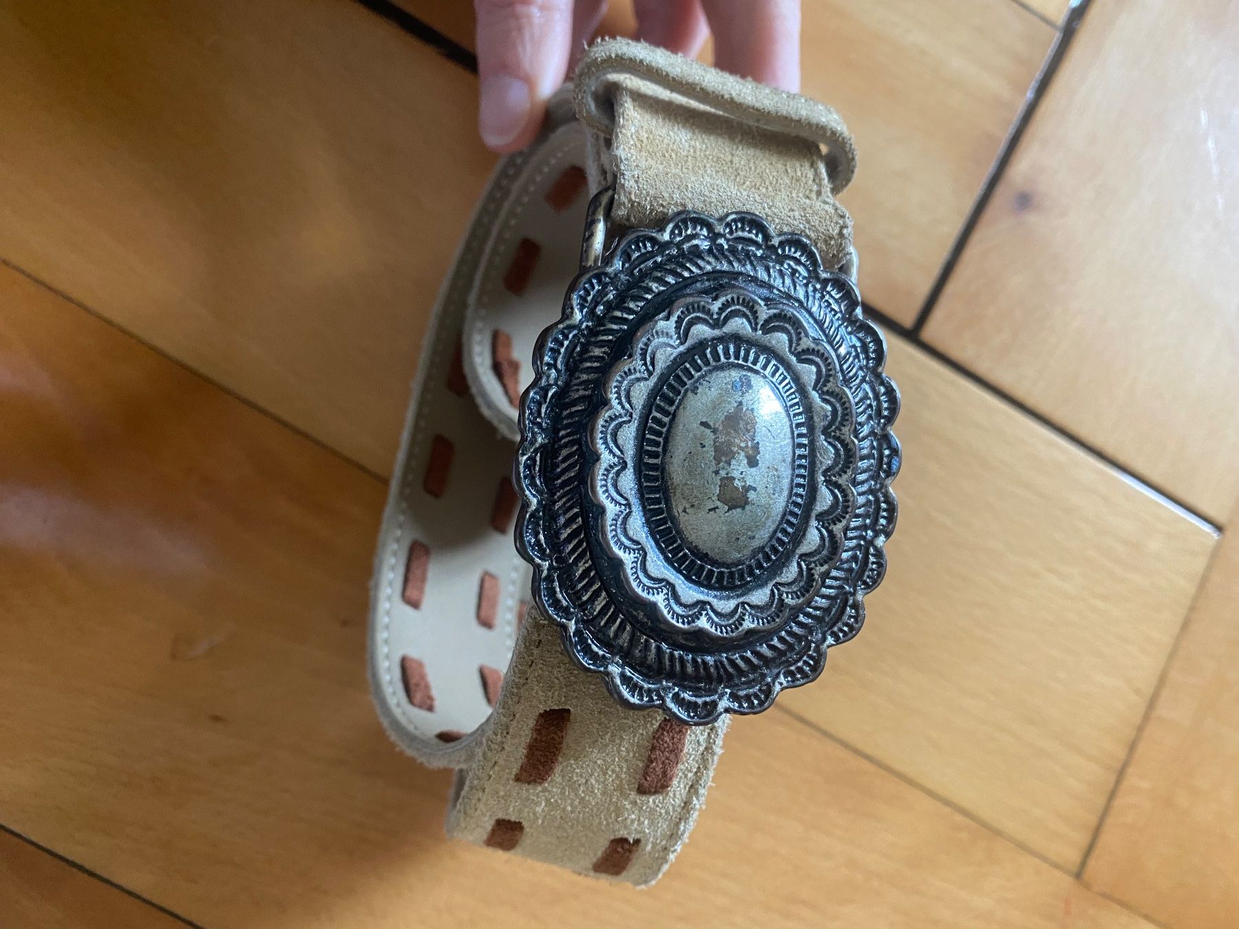 Cinture: Ceinture Boho cuir beige – Usato da Küssnacht am Rigi venduto da FFKA