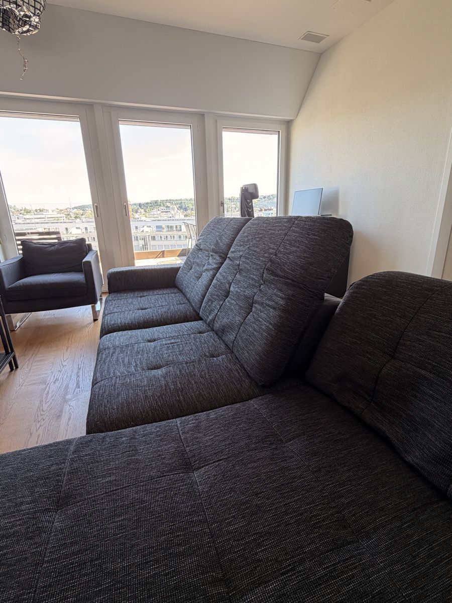 Divani: Moderne Ecksofa, Dunkelgrau, mit Bettfunktion, Top Zustand – Usato da Winterthur venduto da spe_cq22 7