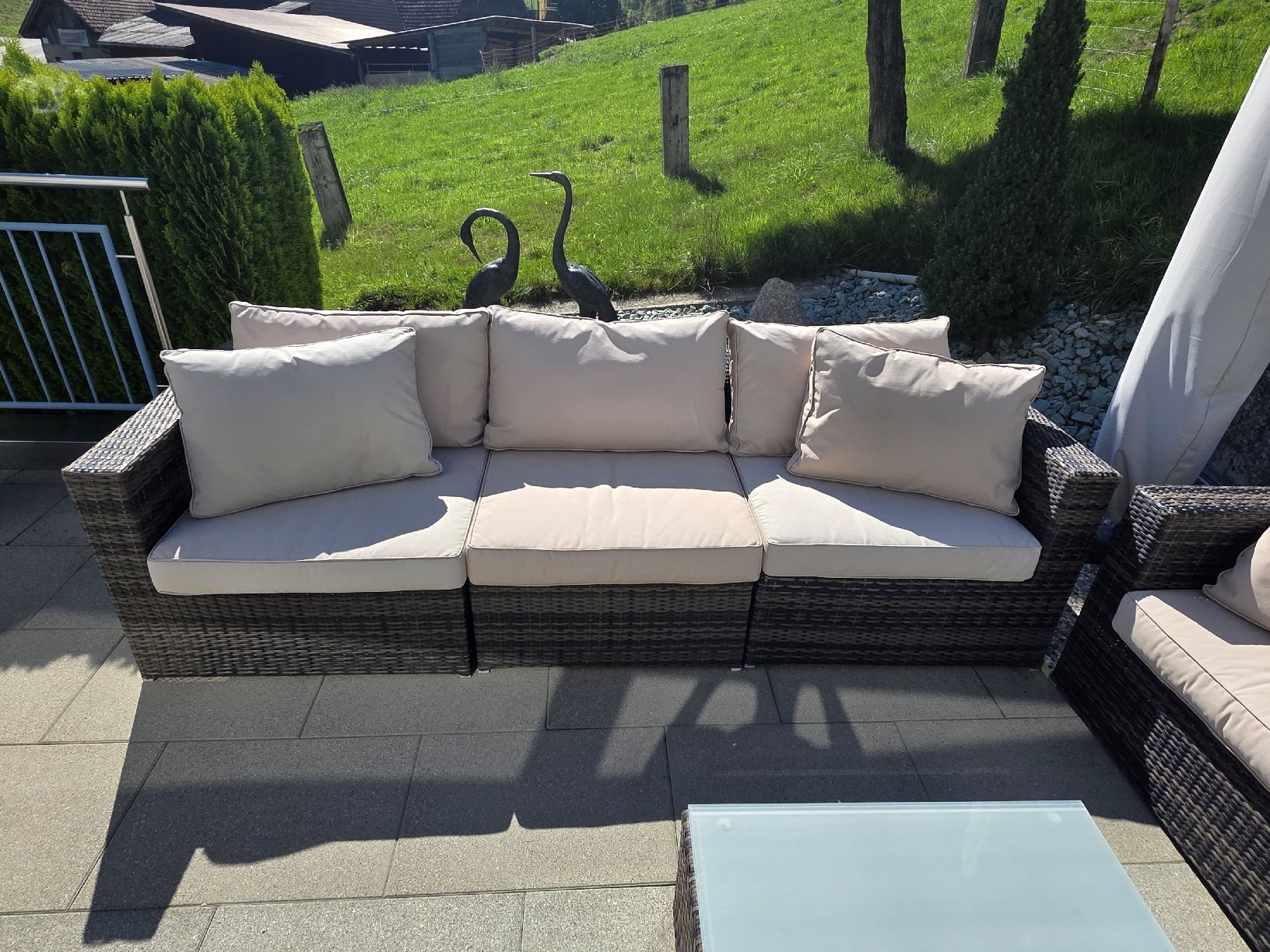 Divani: Rattanlounge / Gartenlounge / Sofa – Usato da Richenthal venduto da Grabwinder 1