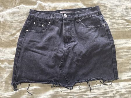 Jeansrock Damen Schwarz Grösse 34 guter Zustand