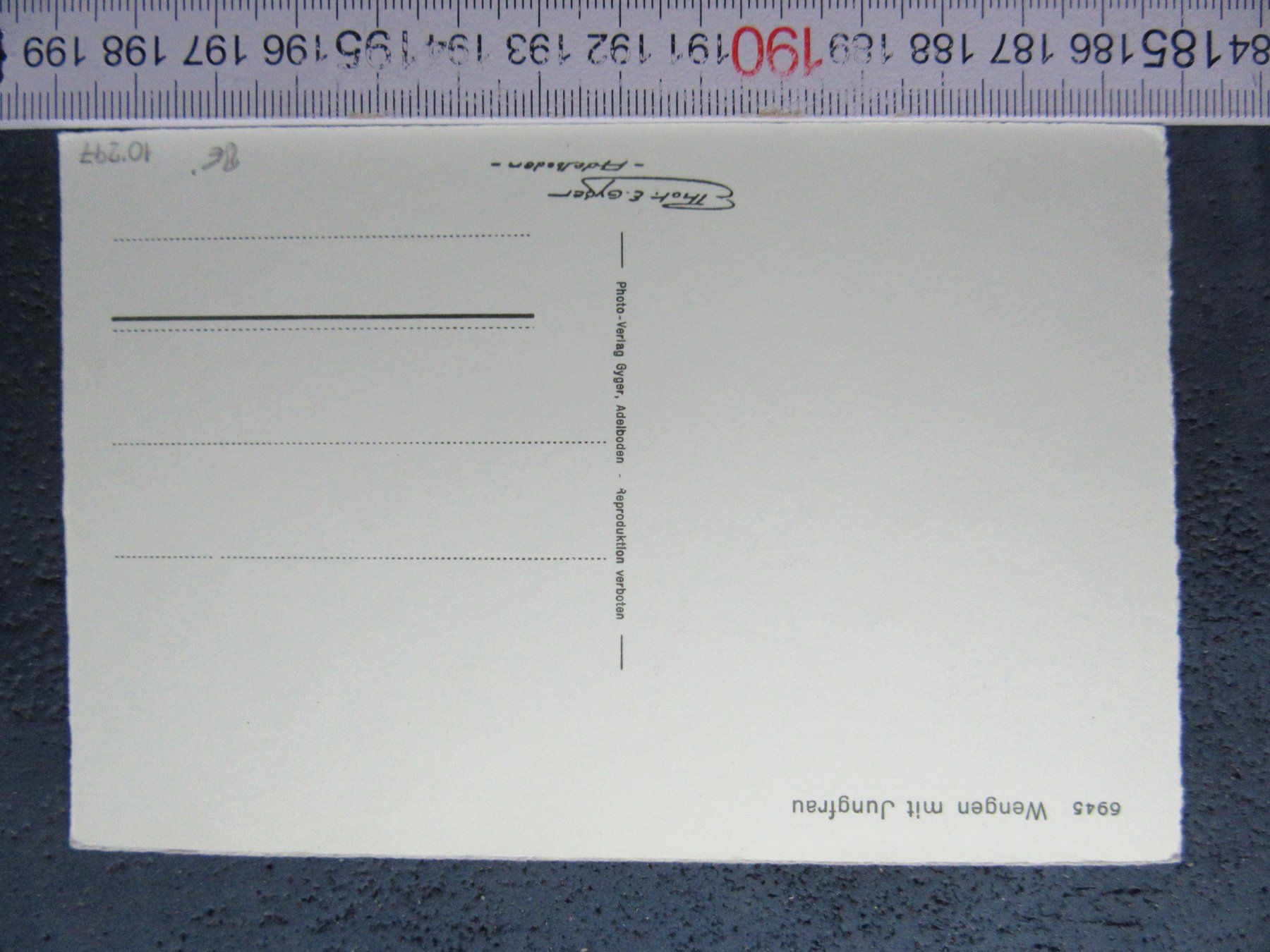 Cartoline postali: WENGEN MIT JUNGFRAU BEO AK – Usato da Ettingen venduto da Hausi4711 1