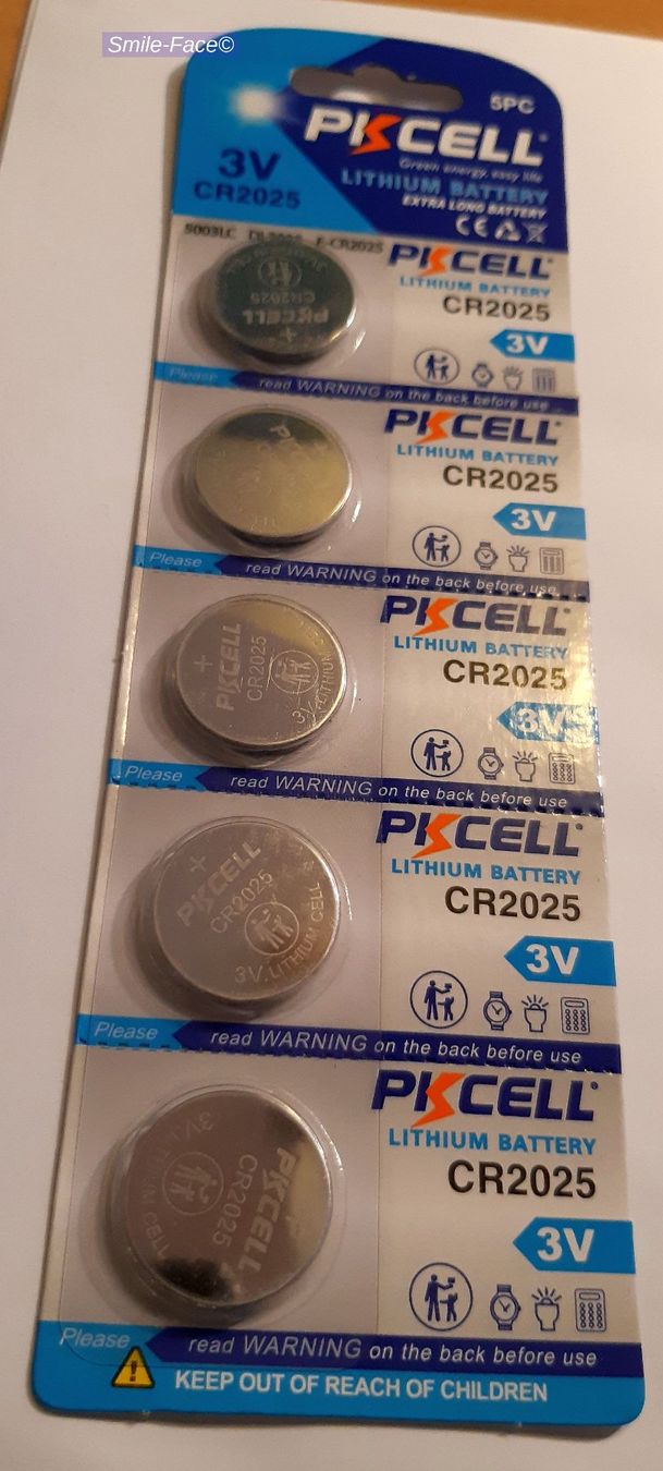 Akkus & Batterien: NEU 5x CR 2025 LITHIUM Batterien 3 Volt – Neu und originalverpackt aus St. Margarethen TG von Smiley-Face