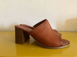 Neu Vanessa Bruno Mules mit Blockabsatz Leder 40 NP 370.-