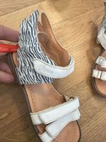 Sandalen Ocra Echtleder weiss Zebra Grösse 28 gebraucht