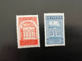 1924 Weltpostverein Postfrisch 167+68 weisser Gummi** (5443)