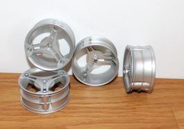Lego 4 Felgen Wheel: 32077 silbermetallic