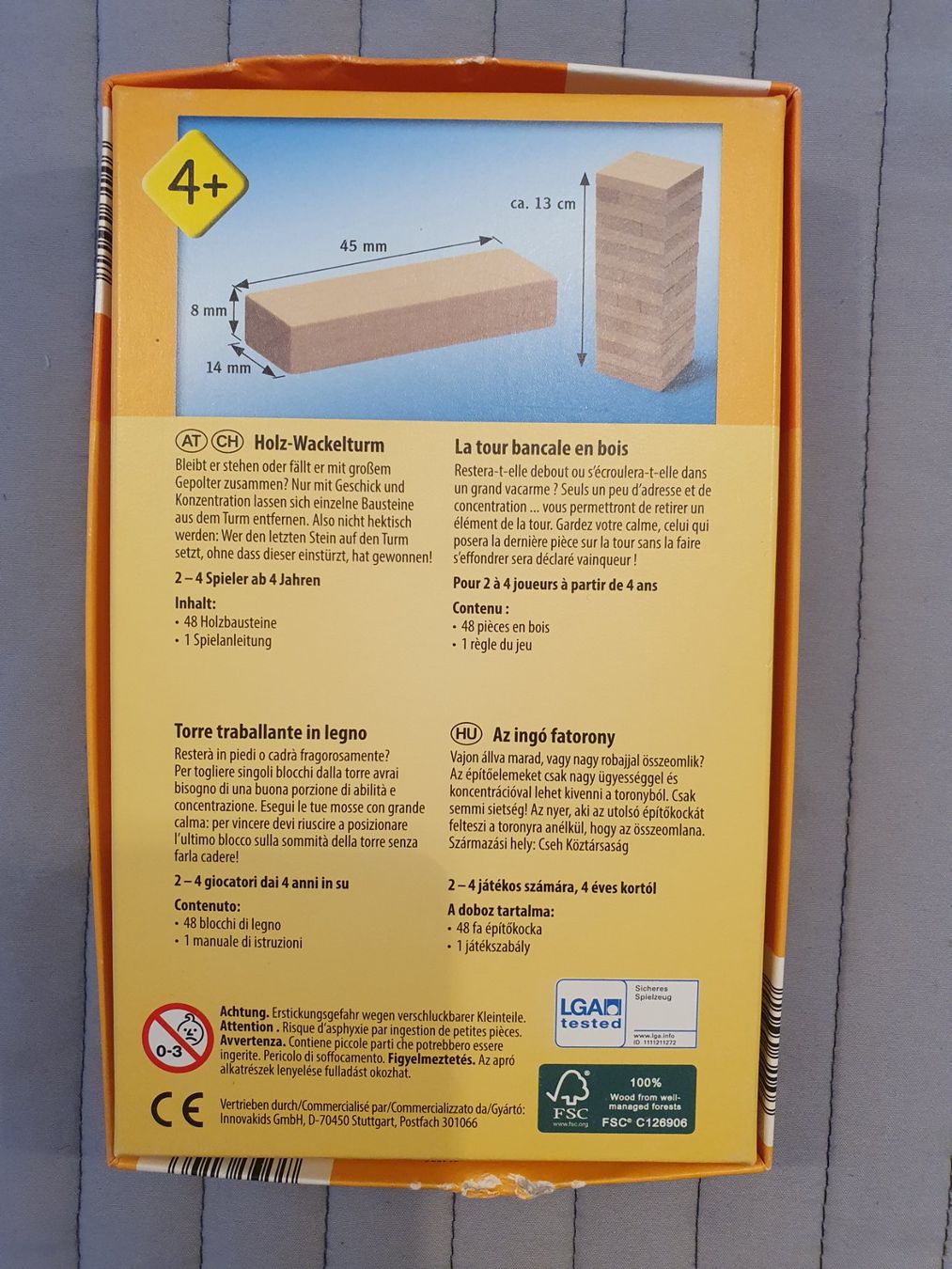 Spielzeuge: Holz-Wackelthurm Toy. – Gebraucht aus Volketswil von gloriamundi 2