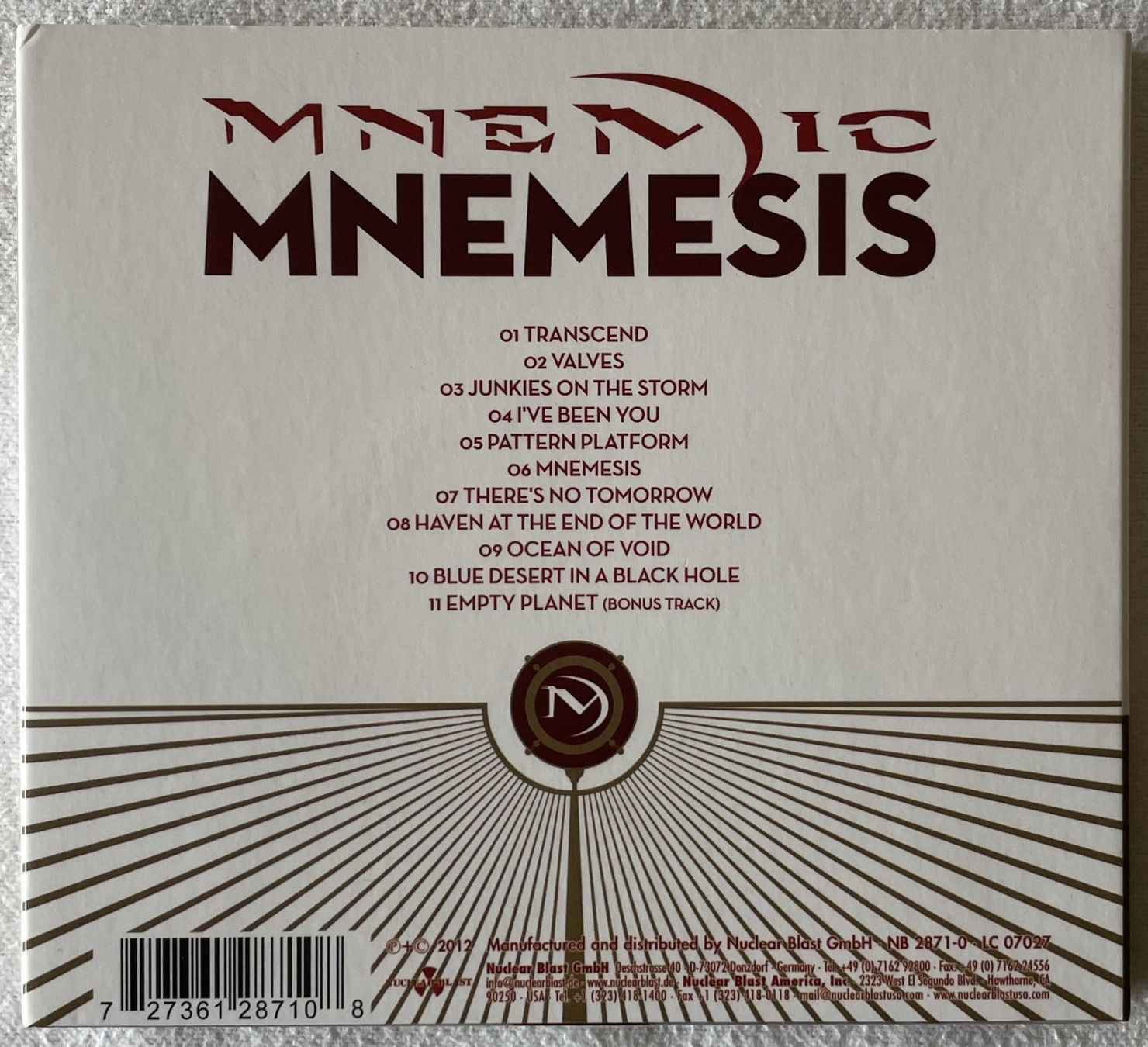 CDs: Mnemic – Mnemesis - CD - 2012 - Digipak - First Press – Gebraucht aus Uster von Zardodel 2