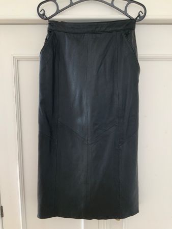Lederrock - Midi- Pencilskirt aus Echtleder