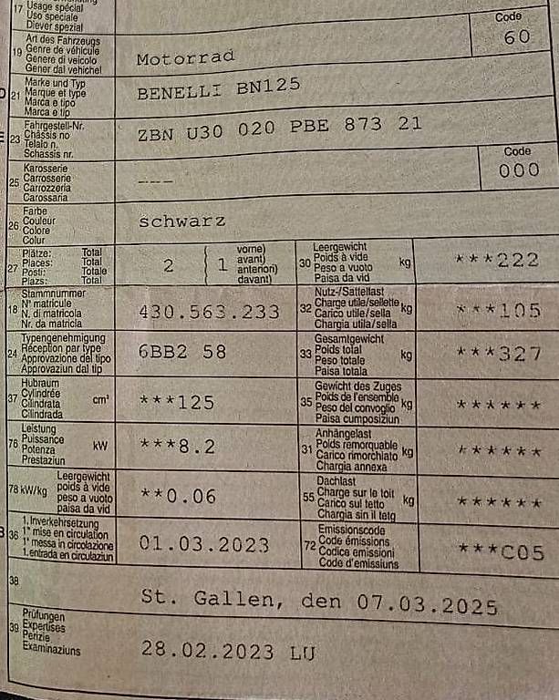 Strada: Benelli BN 125 – Usato da Münchwilen TG venduto da towi_01 4
