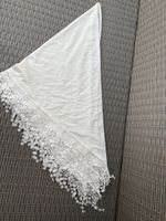 Tuch  210x85 cm Weiss Spitze Dreieckstuch