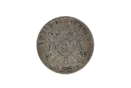 5 Francs Münze 1867 Napoleon III 900 Silber *S4680