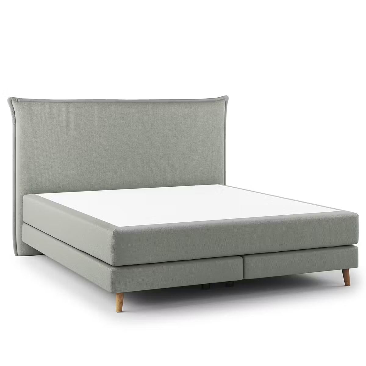 Letti: Boxspringbett 160x200 mit Topper grau mit Kopfteil – Nuovo (secondo la descrizione) da Thalwil venduto da woh_7zhr 4