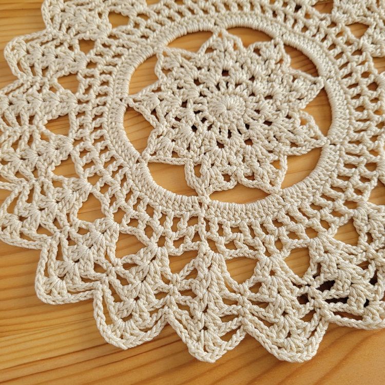 QUARKZMAN Spitzenborte Baumwolle - Vintage Häkelspitze 3 Zoll X 4,8 Yard Aprikot