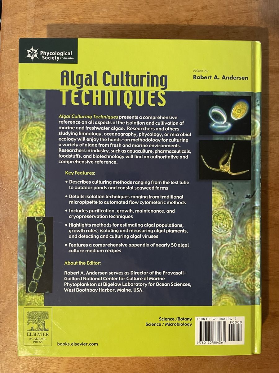 Libri: Andersen. Algal Culturing Techniques (Algae, Algen) – Usato da Zürich venduto da WWehrle 4