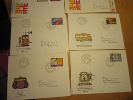 CH 1980 FDC Serie mit/ohne Adresse,PTT Blatt, einzeln m Adr.