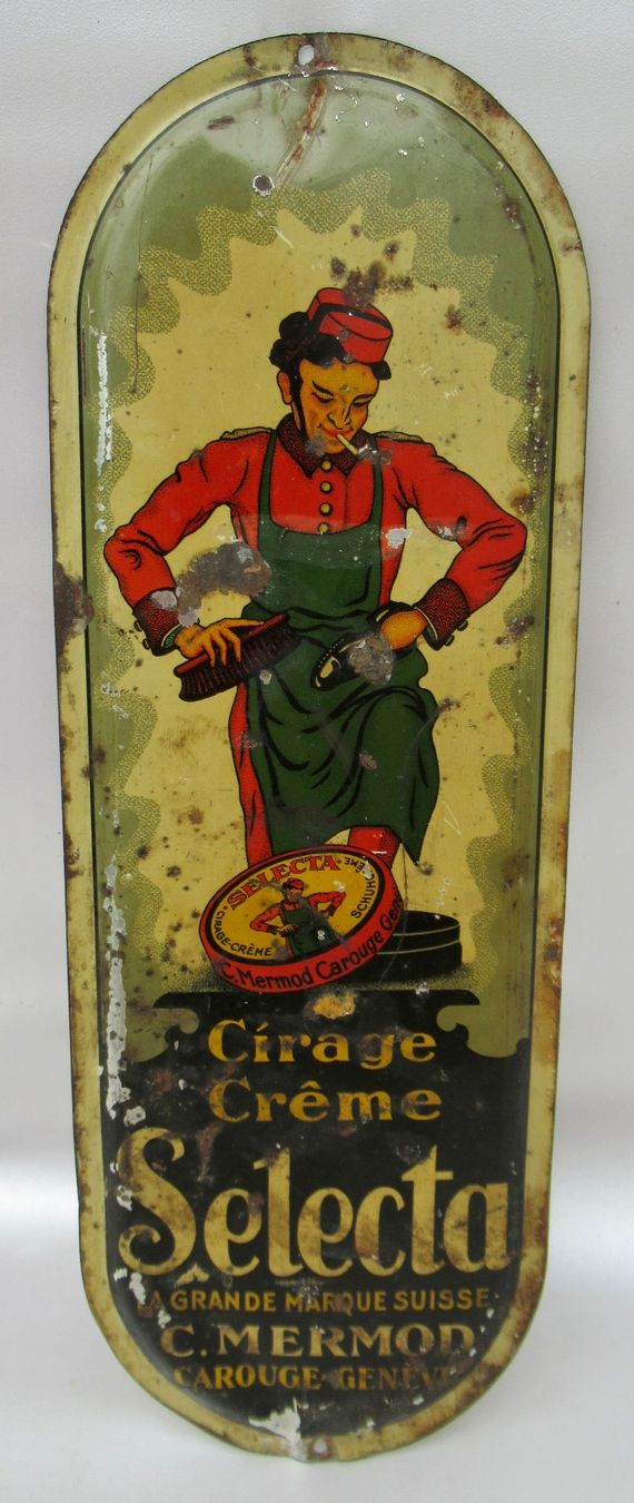 Insegne: Blechschild Cirage Creme Selecta – Usato da Bern venduto da Colligentes