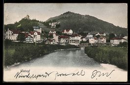 Wattwil, Ortsansicht mit Fluss und Häus