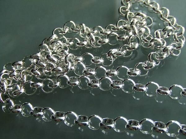 Catenine: Kette Jasseron 6mm  versilbert je m – Nuovo (secondo la descrizione) da Alpnachstad venduto da perlengaby 1
