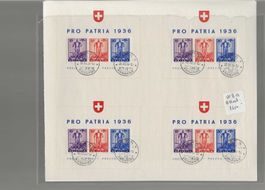timbre W8a Pro Patria 1936 avec attestation SBK 1600.--