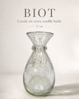 Carafe BIOT en verre soufflé bullé – 17 cm