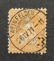 Sitzende Helvetia "Weinfelden" 26.IV 1871 voll Stempel