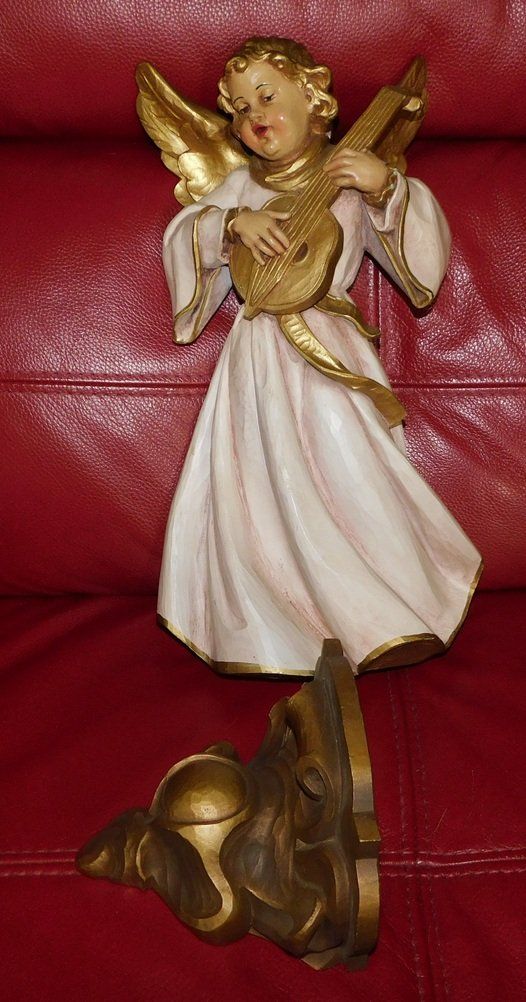 Figuren: Engel alt,  59 cm mit Sockel – Gebraucht aus Villnachern von Schnugelchen 3