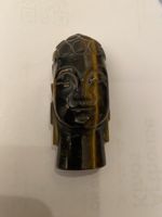 Tigerauge-Buddha Kopf Figur, Stein, Handarbeit, Deko