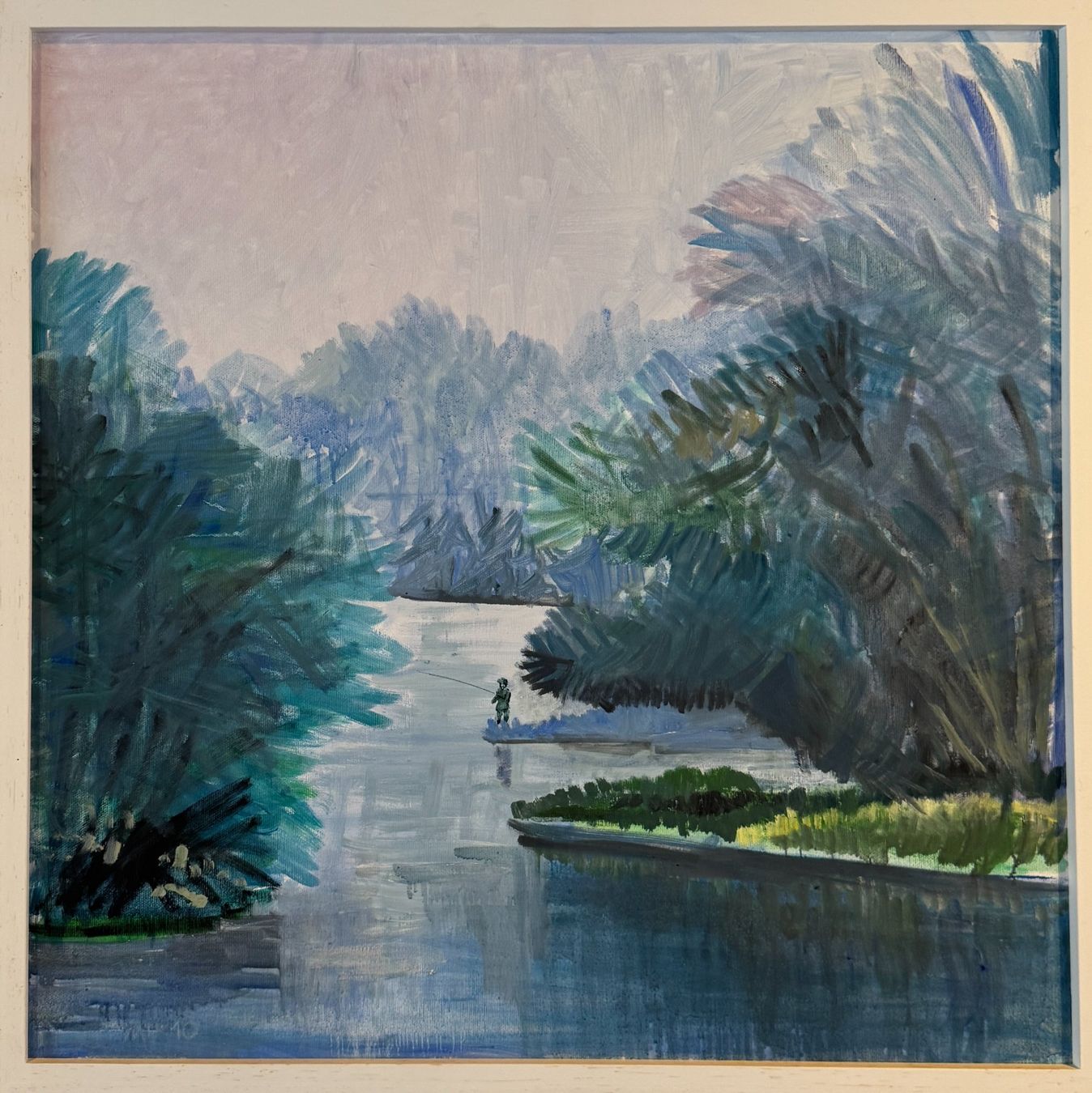 Dipinti: Martin Herzig - Ölbild Flusslandschaft – Usato da Oensingen venduto da Faebu_00
