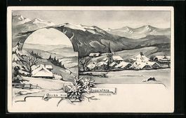 Guggisberg, Teilansicht im Winter, 1916
