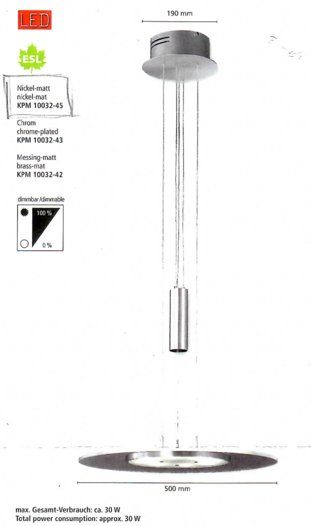 KPM Lampadari & plafoniere: LED Pendelleuchte KPM – Usato da Baar venduto da price47 2