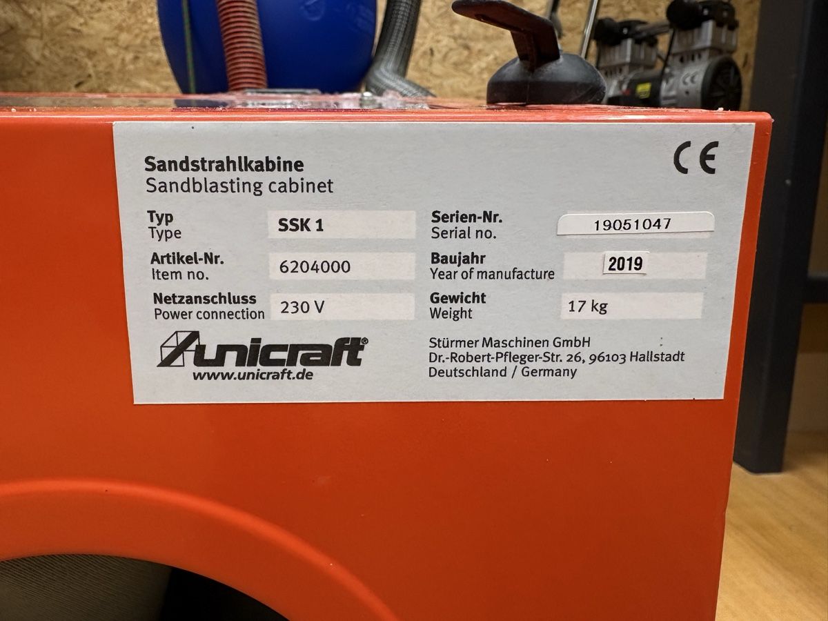Alle Maschinen: Unicraft SSK 1 Sandstrahlkabine – Gebraucht aus Ulmiz von Broennimann78 2