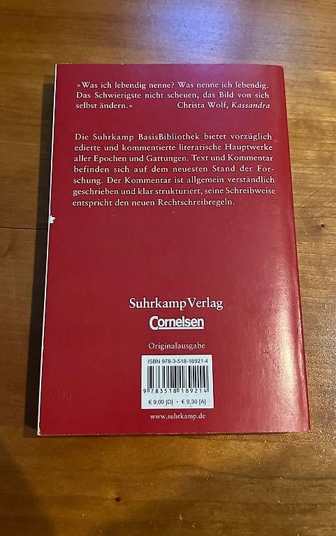 Livres: Christa Wolf Kassandra – D'occasion à Wimmis par nik_7vm7 1