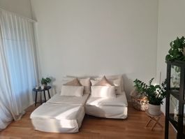 IKEA SÖDERHAMN Sofa mit Récamiere – Gransel Natur – Wie neu!