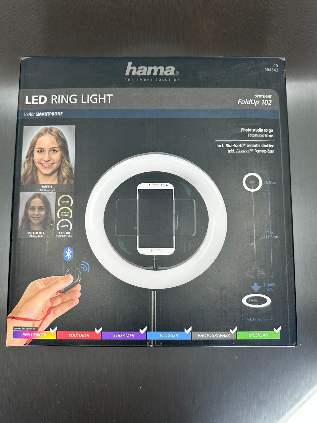 Hama Lampade: Hama LED RIng Light FoldUP 102, on OVP – Usato da Arisdorf venduto da Liquidus