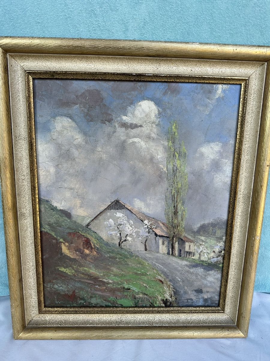 Dipinti: Huile sur toile, paysage printemps – Usato da Lausanne venduto da artnouveau04