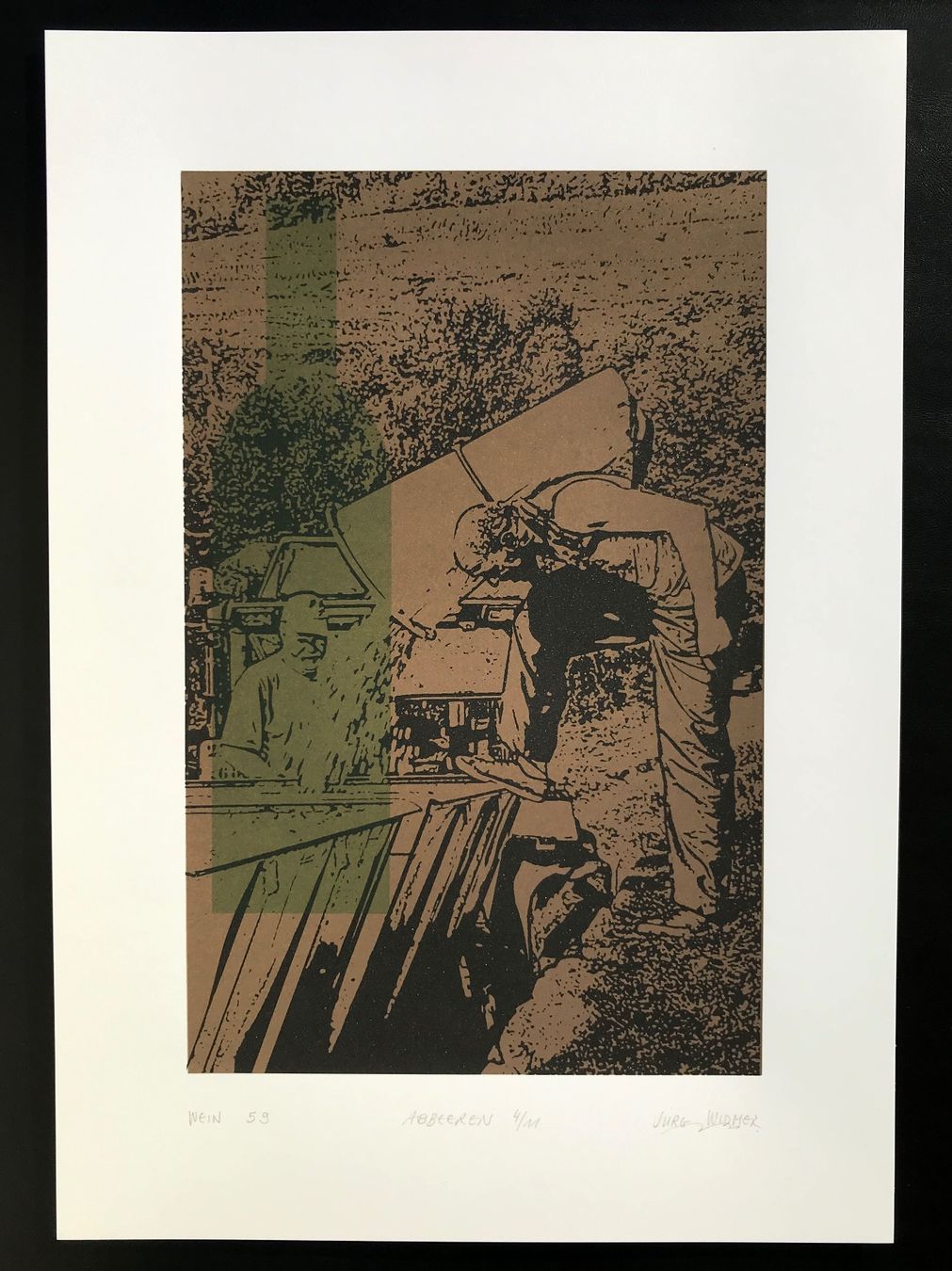 Poster & Bilder: Artwine 59, Jürg Widmer, Siebdruck – Neu und originalverpackt aus Seltisberg von quadartswiss