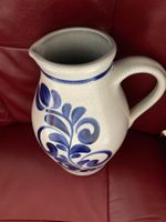 Steingut Krug, Blumendesign, 2 Liter, Top!