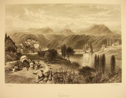 EGLISAU, STAHLSTICH UM 1870