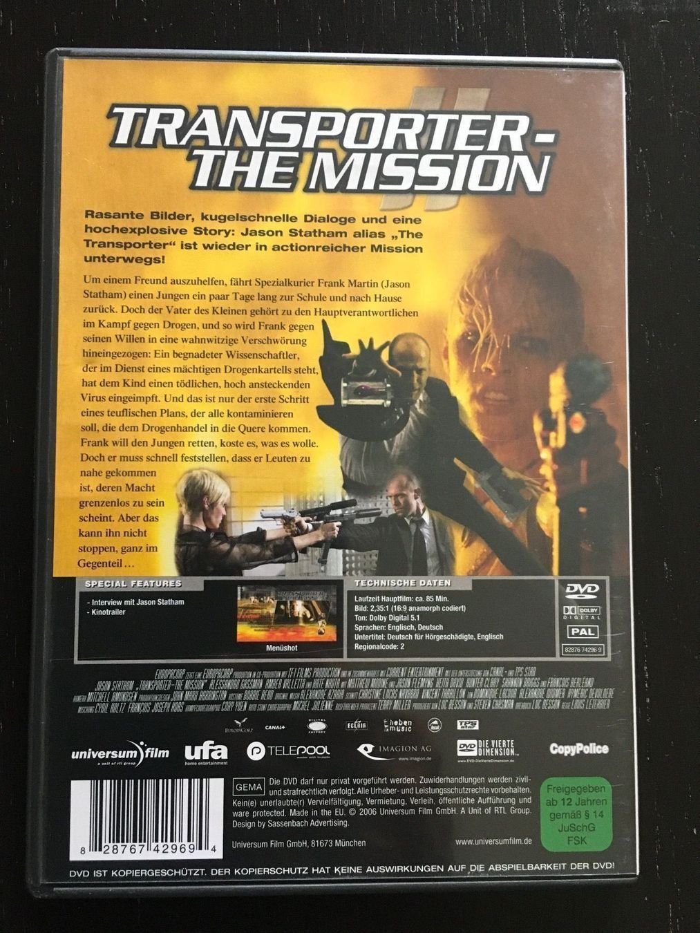 Tutti i DVDs: DVD Transporter-Die Mission – Usato da Regensdorf venduto da scheissspiel 1