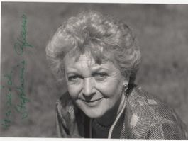 Autogrammkarte von Schauspielerein Stephanie Glaser CH, †