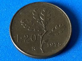 Italy - 20 Lire 1975