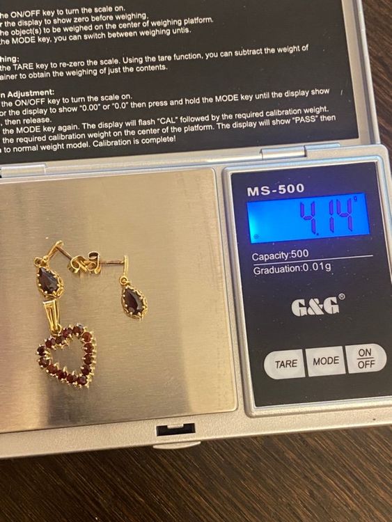 Autres bijoux: 18k Gelbgold Schmuckset mit Rubin Anhänger, Ohrringe – D'occasion à St. Margrethen SG par Heartcore 1
