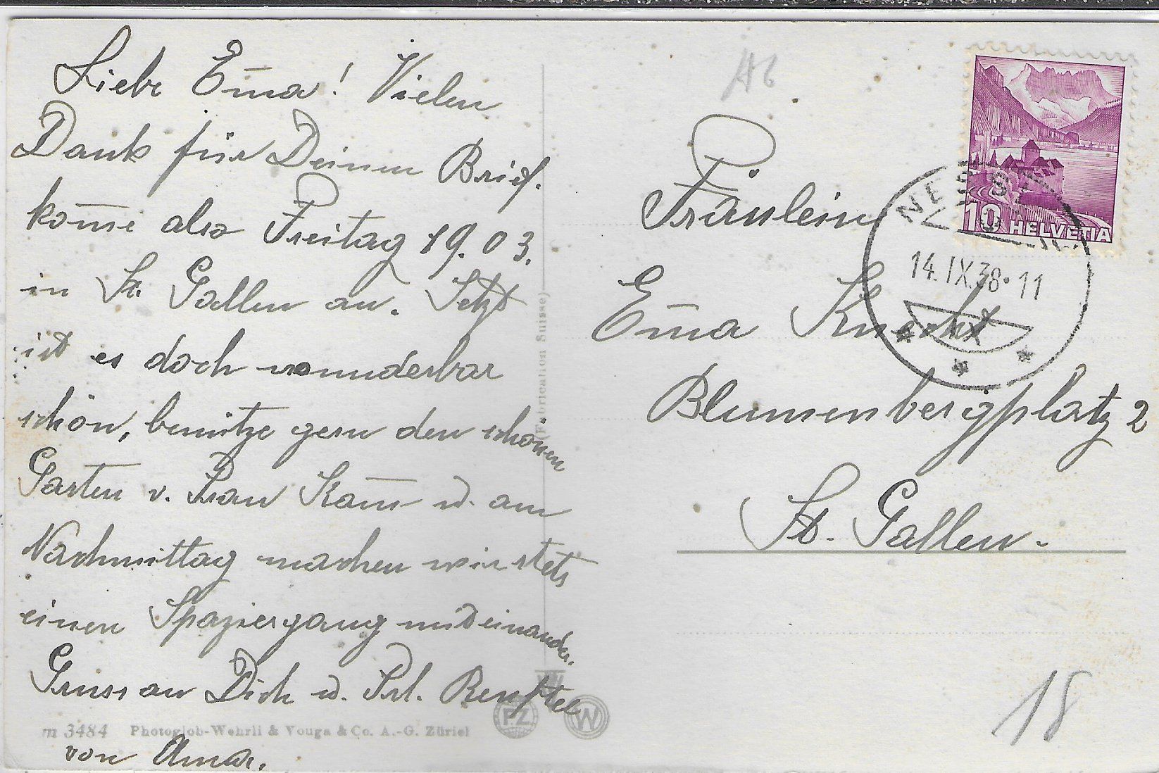 Cartoline postali: Nesslau mit Stockberg – Usato da Ettingen venduto da Kartenplanet 1